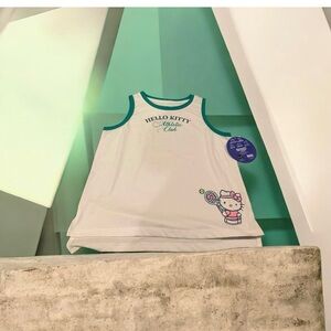 5/$25 Mix&Match kids clothes 
Sanrio Hello Kitty White and Teal Kids Tank Top